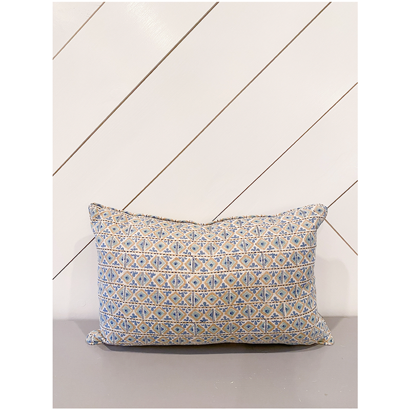 14 x 22 Lumbar Pillow | Fresh Azure Linen
