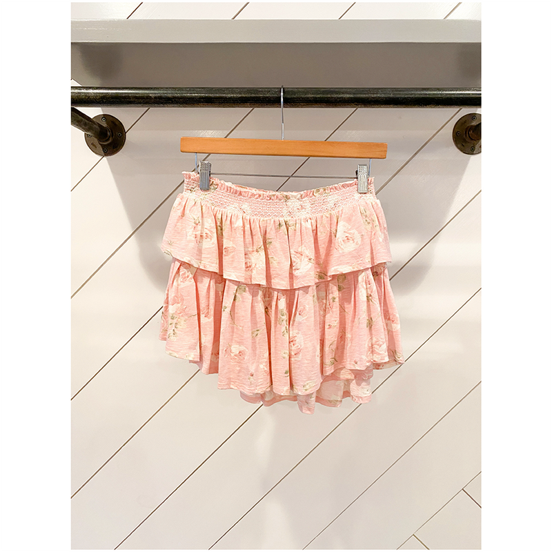 Ruffle Mini Skirt | Ballet Pink