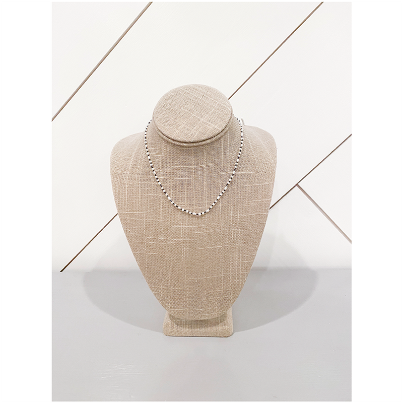 Knotted Pearl String Necklace
