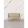 Flat Woven Crossbody Bag | Gold