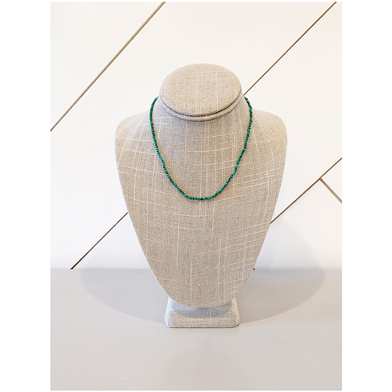 Malachite Mini Beads Necklace