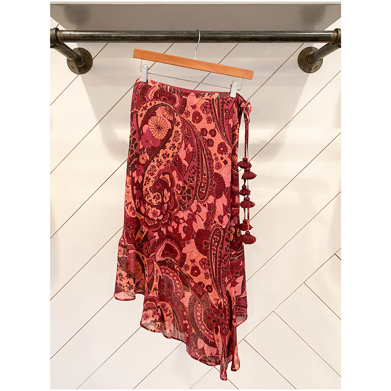 Perrin Skirt | Maroon Floral