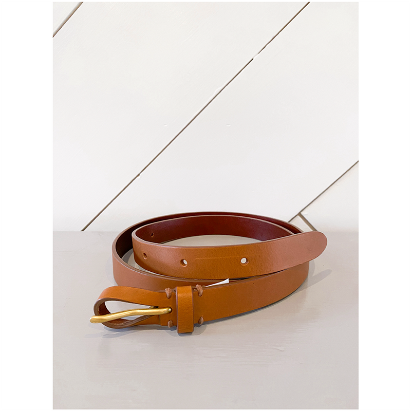 Brielle Leather Belt | Cognac