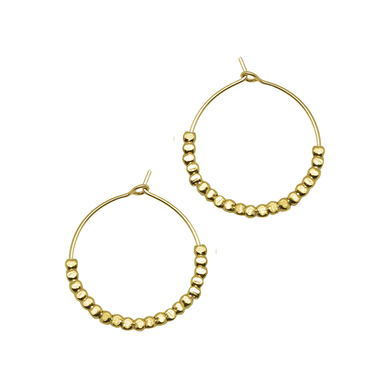 Tropical Vibes Hoops | 27mm Gold