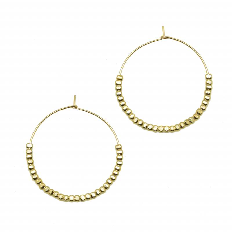 Tropical Vibes Hoops | 35mm Gold