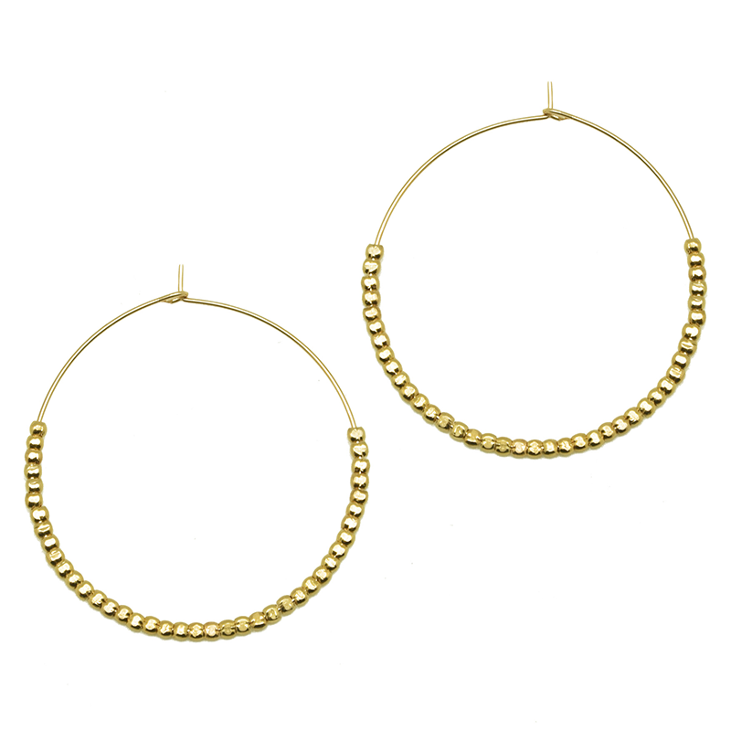 Tropical Vibes Hoops | 45mm Gold