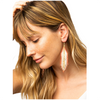 Gold Luxe Stripe Fringe Earring | Blush Ombre