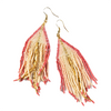 Gold Luxe Stripe Fringe Earring | Blush Ombre