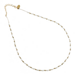 Freshwater Pearl and Gold Bead Necklace